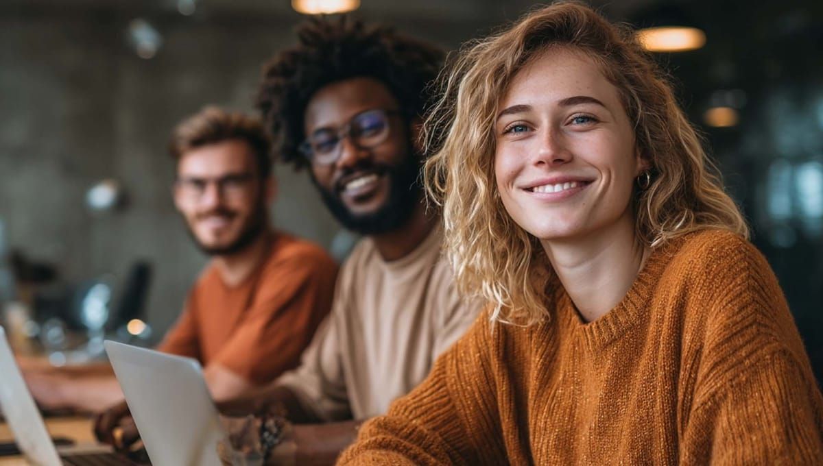 Profissionais colaborando em time